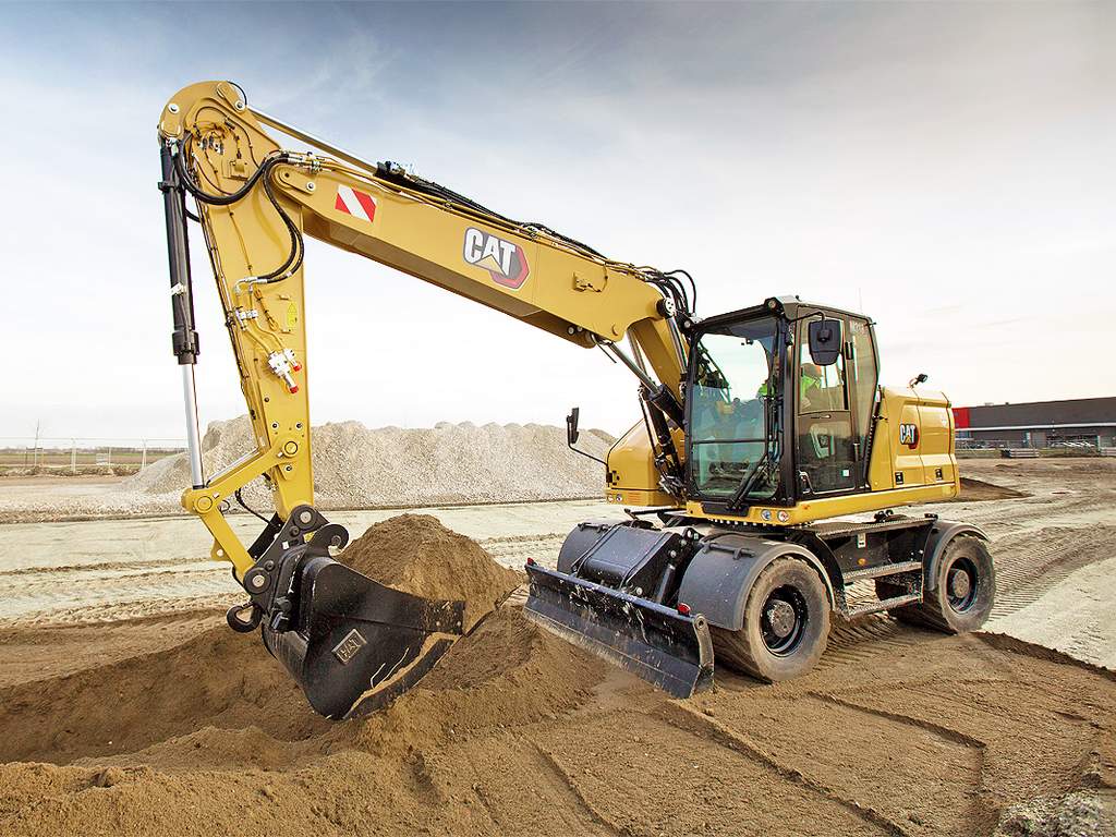 Auch Mobilbagger werden von der Trimble Earthworks Automatik unterstützt