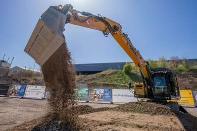 Hydrema MX20G City-Bagger mit Trimble Earthworks 3D-Automatik