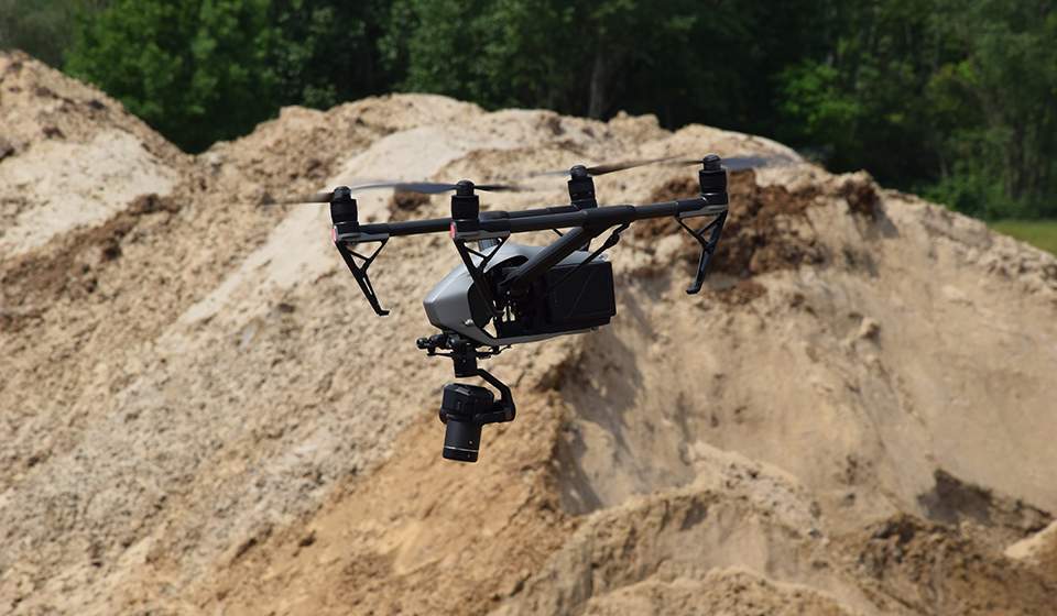 Drohnenbefliegung für die Massenermittlung